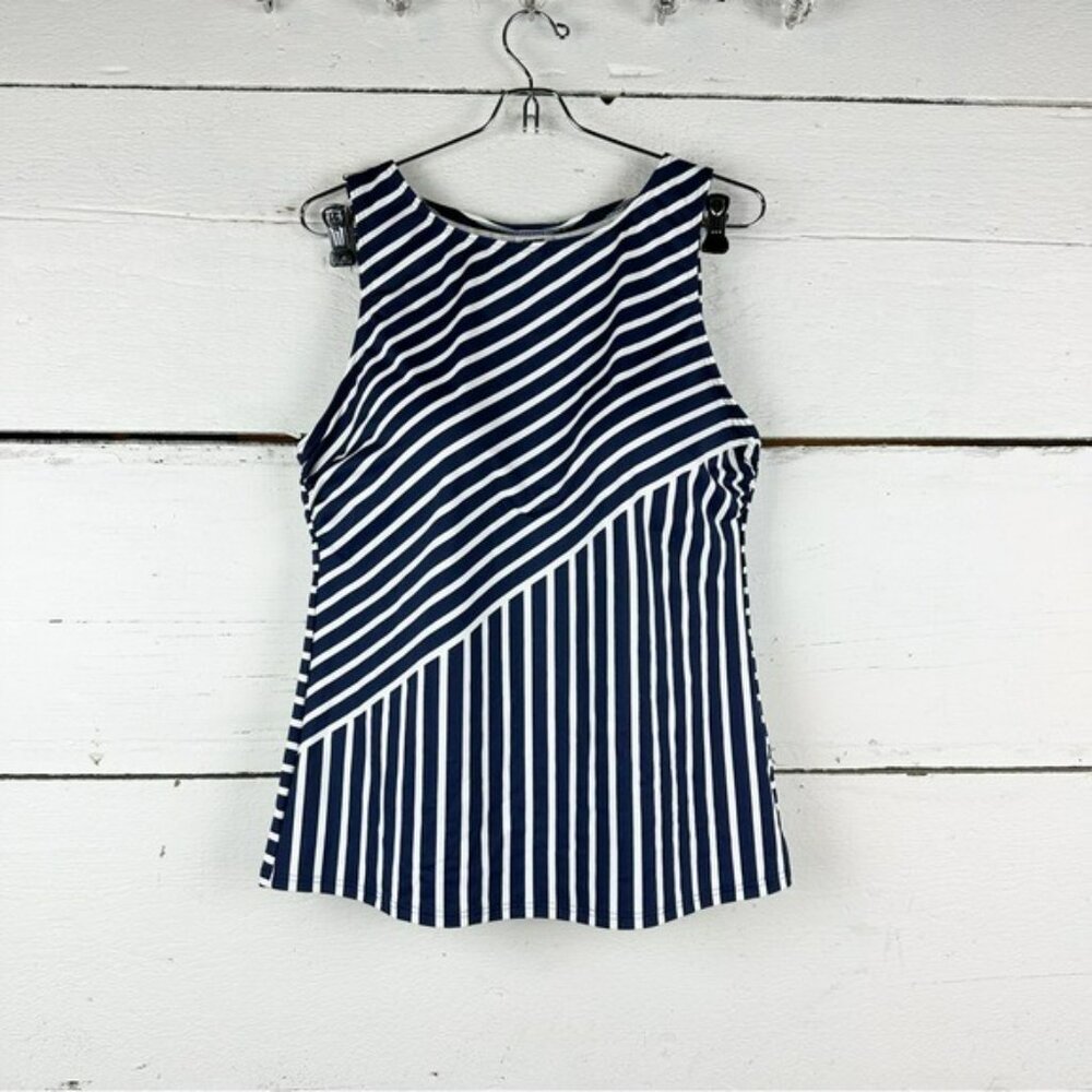Lands end High Neck Tankini Top Swimsuit Modest 14 DD CUP - Picture 7 of 8